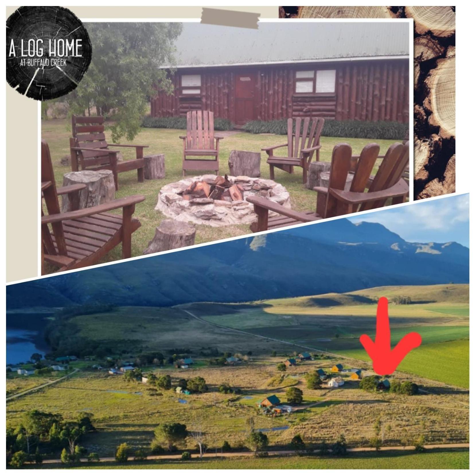 A Log Home At Buffalo Creek Buffeljagsrivier Buitenkant foto